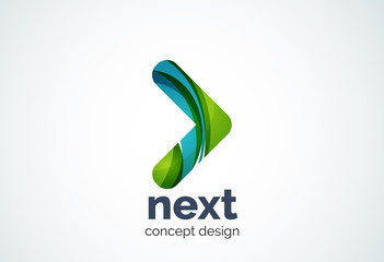 Arrow logo template, next or right concept