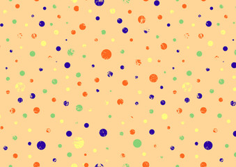 Vector dotted pattern. Creative geometric pink background with dots. Grunge texture with attrition, cracks and ambrosia. Old style vintage design. Graphic illustration.