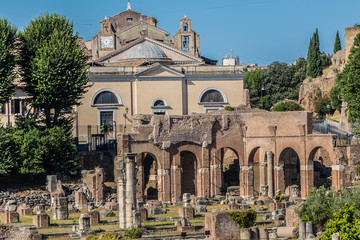 Naklejka premium One of most famous landmarks in world - Roman Forum. Rome, Italy