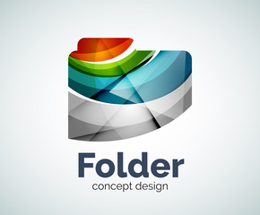 Computer folder logo template