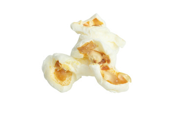 Popcorn on a white isolated background