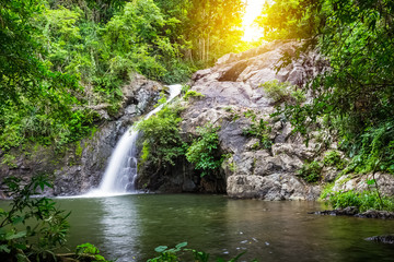 scenic at Jedkot waterfall in Thailand