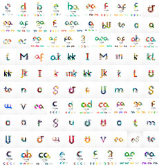 Mega set of 100 vector letter logos