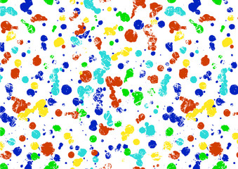 Vector background with watercolor ink blots and brush strokes. Colorful creative artistic pattern. Horizontal orientation.