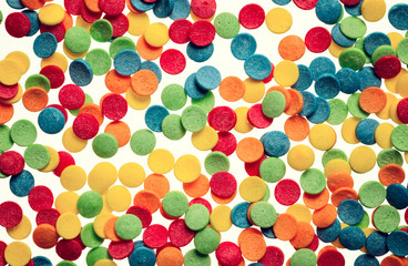 Fototapeta na wymiar Happy colorful background with many colorful confetti