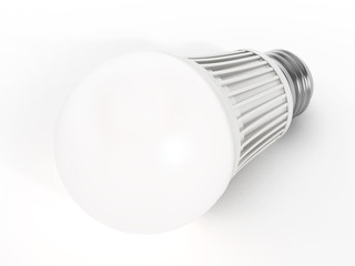 Energy efficient light bulb. 3d illustration
