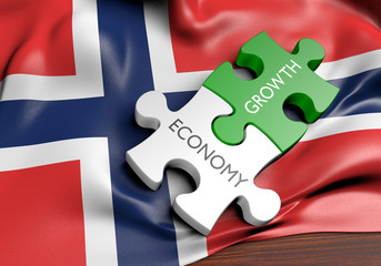 Norway economy and financial market growth concept, 3D rendering