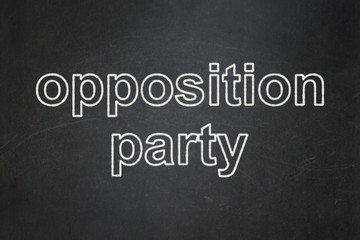 Obraz premium Political concept: Opposition Party on chalkboard background