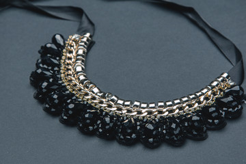 Necklace with black stones © blackday