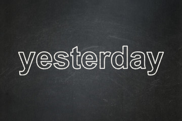 Fototapeta premium Time concept: Yesterday on chalkboard background