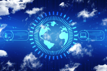 globe internet connecting,3d illustration