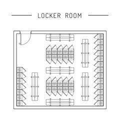 cabinet for locker rooms