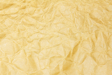 Recycled crumpled brown paper texture or paper background for design with copy space for text or image.