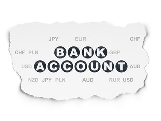 Money concept: Bank Account on Torn Paper background
