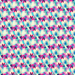 small Abstract seamless colored pattern in retro style
