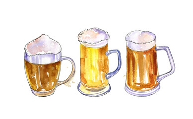 mugs of beer