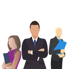 group of business people. vector, isolated from the background.