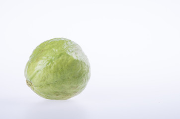 Guava (tropical fresh guava) on white background.
