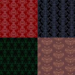 Patterns collection, flat style. Digital vector image