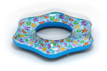 inflatable swimming circle isolated on white 3d