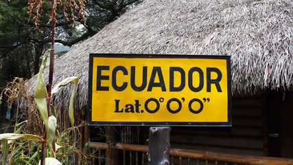 Equator in Ecuador - obrazy, fototapety, plakaty