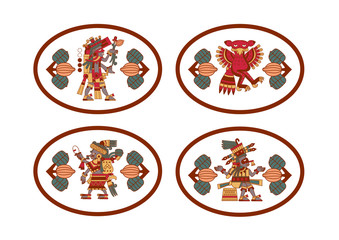 sketch drawing aztec cacao bean, leaves, nibs, pattern for choco