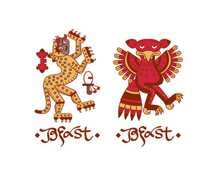 sketch drawing aztec pattern for chocolate package design on bro