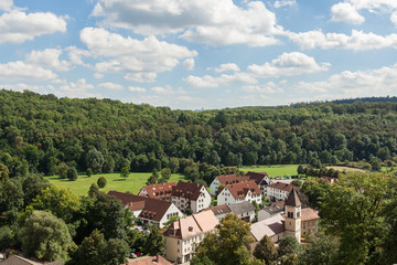 Fototapeta na wymiar Pappenheim city in the county in the old German style