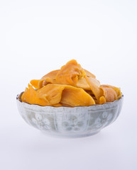 mango dry in bowl or dried mango slices.