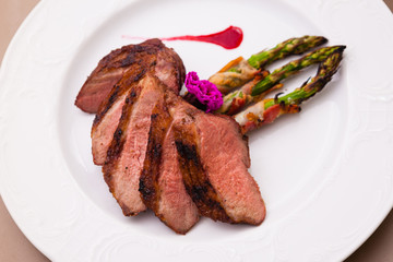 Grilled duck breast