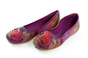 female shoes on a white background