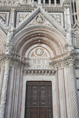 Fototapeta na wymiar Cathedral Facade in Siena,