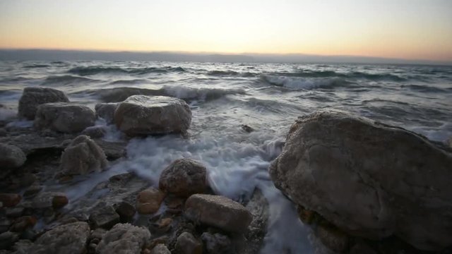 Dead Sea waves- Jordan