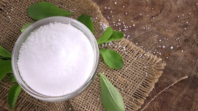 Stevia Granule as seamless loopable 4K UHD footage
