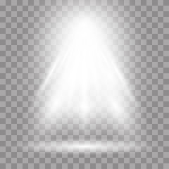 Sun with lens flare on plaid background