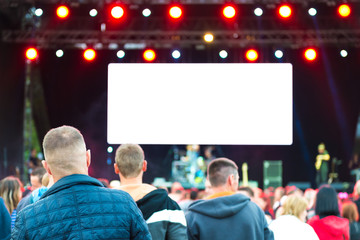 Obraz premium People enjoying an outdoors music, culture, community event, festival