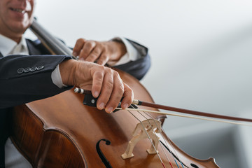 Professional cellist performing © stokkete