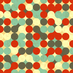 Colourful circles, retro seamless pattern