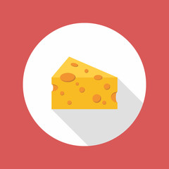Cheese flat style icon