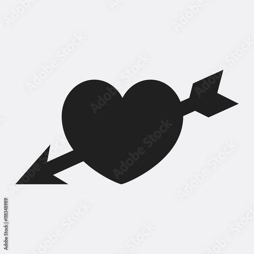 "Heart with arrow icon illustration" Stock image and royalty-free