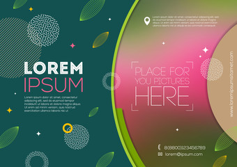 Template page design with abstract shape and elements - vector illustration