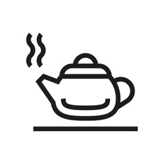 hot kettle silhouette icon on white background