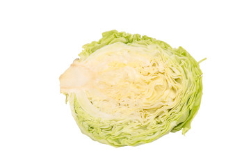 Fototapeta premium Half of cabbage isolated on white
