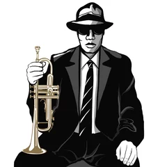 Gardinen Jazztrompeter © Isaxar