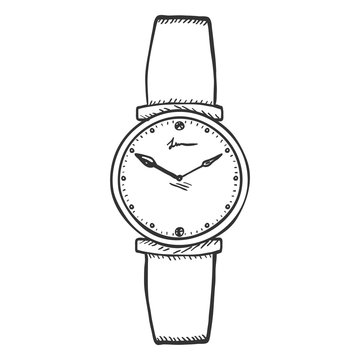 recommend clip art: Vector Sketch Womens Wrist Watch