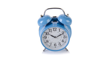 Alarm clock in time concept isolated on white