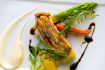 Italian main dish, grilled fish