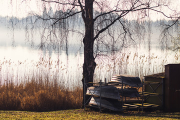 Sunrise at Bodensee lake in Germany