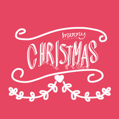 Merry Christmas word illustration