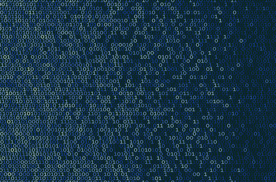Abstract blue binary code Virtual reality background